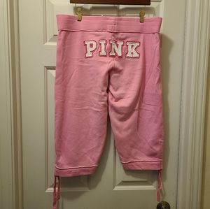 PINK University Signature Cropped Sweat Pants Size Large